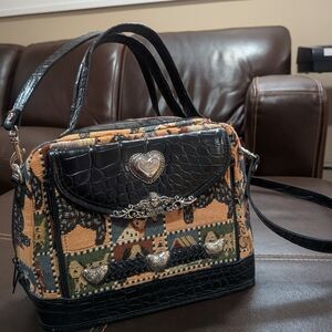Vintage Tapestry Dog Handbag